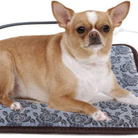 ubei Pet Electric Heating Pad para perros Impermeable Calentamiento  ajustable con Masticar resistente Cable de acero flor color 17.7"x17.7" - BESTMASCOTA.COM