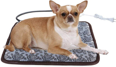 ubei Pet Electric Heating Pad para perros Impermeable Calentamiento  ajustable con Masticar resistente Cable de acero flor color 17.7