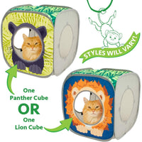 Kitty City Jungle Cat Cube Combo, Cubo plegable para gato, cama para gato, túnel, juguetes para gatos - BESTMASCOTA.COM
