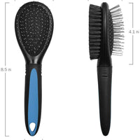 BV Cepillo para perro y gato, peine para aseo de mascotas, cerdas de 2 lados y pines para perros de pelo largo y corto, eliminando pelos - BESTMASCOTA.COM