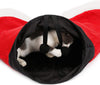 Túnel plegable para gatos de LAPOND, 3 vías, juguete para gatos, túnel de Navidad, pantalones de Papá Noel, tubo para gatos, gran juguete para gatos y conejos - BESTMASCOTA.COM