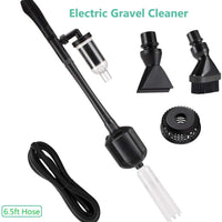 Higger 12V DC 5 en 1 Eléctrico Acuario Grava Aspiradora Kit de Arena Arandela Grava Herramientas de Limpieza de Cambio de Agua para Tanque de Pescado - BESTMASCOTA.COM