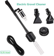 Higger 12V DC 5 en 1 Eléctrico Acuario Grava Aspiradora Kit de Arena Arandela Grava Herramientas de Limpieza de Cambio de Agua para Tanque de Pescado - BESTMASCOTA.COM