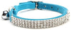 Collar ajustable seguro para gatos CHUKCHI de terciopelo suave Adorno ostentoso de diamante con campanas de 11 pulgadas para perros pequeños y gatos - BESTMASCOTA.COM