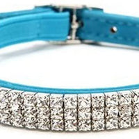 Collar ajustable seguro para gatos CHUKCHI de terciopelo suave Adorno ostentoso de diamante con campanas de 11 pulgadas para perros pequeños y gatos - BESTMASCOTA.COM