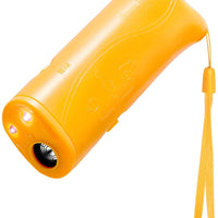 OYEFLY - Repelente de perro de mano, dispositivo 3 en 1 antiladridos con linterna LED, disuasorio ultrasónico para perros y dispositivo de entrenamiento para perros con tapón de corteza - Herramienta de entrenamiento/parada de ladridos - BESTMASCOTA.COM