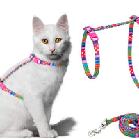 PUPTECK - Arnés para gato con correa, correa suave ajustable con diseño de moda - BESTMASCOTA.COM