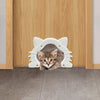 Juegoal - Puerta interior para gato con forma de gatito para gatos y mascotas pequeñas, se adapta al interior de la puerta, oculta la arena de los muebles - BESTMASCOTA.COM