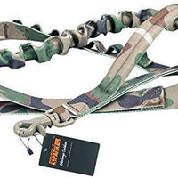 Correa táctica de nailon ajustable para perros de liberación rápida con 2 asas de control - BESTMASCOTA.COM