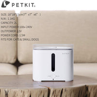 PETKIT Cat Water Fountain, 68oz/2L Automatic Pet Water Fountain Super Quiet Auto Power-Off Cat Water Dispenser, Dual Working Mode LED Indicator Light Dog Water Fountain Bowl, Reddot Design Winner - BESTMASCOTA.COM