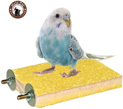 Colorido soporte para perca de pájaro, plataforma de madera natural para parque de recreo, molienda de patas, limpieza para mascotas, loros, parakeet, cacatías, conure Lovebirds - BESTMASCOTA.COM