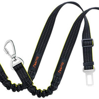 iBuddy - Cinturones de seguridad para perros pequeños, medianos y grandes, cinturón de seguridad ajustable para perros con doble gancho de seguridad y cinturón de seguridad elástico de nailon duradero para coche - BESTMASCOTA.COM