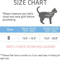 rabbitgoo Cat Harness and Leash Set for Walking, Escape Proof Adjustable Soft Vest for Large Cat Small Pets, Reflective Strip Metal Clip Ring Outdoor Cat Jacket Harness with 2 Long Cat Leashes - BESTMASCOTA.COM