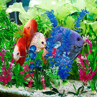 Otterly Pets Plantas de plástico para decoración de peceras grandes artificiales, decoración de acuario y accesorios, paquete de 8 - BESTMASCOTA.COM