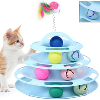 Pika - Juguetes interactivos de 4 niveles para gatos con 7 coloridas bolas de destello para gatitos y gatitos - BESTMASCOTA.COM