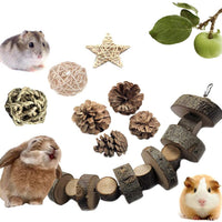 VCZONE - Juguetes para masticar conejo con forma de conejo y dientes de mascota de masticar juguetes orgánicos de manzana natural para conejos, chinchilla, cobayas, hámsters molienda de dientes - BESTMASCOTA.COM