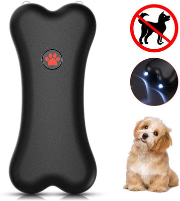 Petacc - Dispositivo antiladrido, ultrasónico para perro para controlar ladridos y caminar al aire libre, rango de control de 16 pies con luz LED - BESTMASCOTA.COM