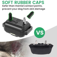 FunniPets collar de entrenamiento para perro, de rango de 2600ft de longitud collar de choque impermeable para 2 perros con 4 modos de entrenamiento ligero estático vibración pitido - BESTMASCOTA.COM