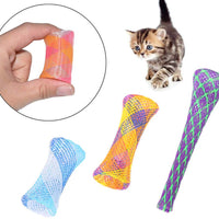 Paquete de 30 tubos de resorte coloridos para gatos o gatitos, juguetes interactivos para mascotas divertidos - BESTMASCOTA.COM