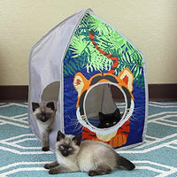 Kitty City Jungle Cat Cube Combo, Cubo plegable para gato, cama para gato, túnel, juguetes para gatos - BESTMASCOTA.COM