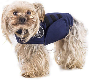 X@HE - Chaleco de alivio de ansiedad para perro, chaleco para mantener la comodidad, chaleco para perros de talla XS, M, L, XL, azul marino, gris, rosa, rojo y camuflaje - BESTMASCOTA.COM