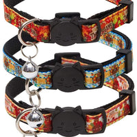TCBOYING - Juego de 3 collares para gatos de Acción de Gracias con cascabel ajustable, regalo de Acción de Gracias - BESTMASCOTA.COM