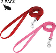 Correa de nailon para gatos de rabbitgoo, fácil de controlar, ligera, duradera, con clip giratorio de 360 grados, correas de entrenamiento para gatos pequeños y medianos, 59 pulgadas, 2 unidades - BESTMASCOTA.COM