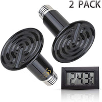 Foleto 2 Pack 80W 220V Ceramic Heat Lamp 100W Infrared Ceramic Heat Lamp Reptile Emitter Bulb for Pet Coop Heater， No Harm No Light, 24hr Heat Source … - BESTMASCOTA.COM