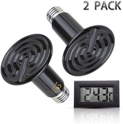 Foleto 2 Pack 80W 220V Ceramic Heat Lamp 100W Infrared Ceramic Heat Lamp Reptile Emitter Bulb for Pet Coop Heater, No Harm No Light, 24hr Heat Source … - BESTMASCOTA.COM