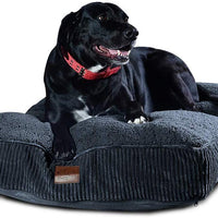 Floppy Dawg cama para perro extragrande con funda extraíble y forro impermeable. Fabricado para perros grandes de hasta 100 libras y más. Tamaño Jumbo 48 x 30 y relleno de 8 pulgadas de alto con piezas de espuma viscoelástica. - BESTMASCOTA.COM