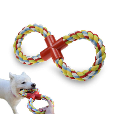 LECHONG Juguete de cuerda para perros para masticadores agresivos, 8 formas duraderas, juguetes de entrenamiento para perros grandes, juguete de juguete para masticar y jugar - BESTMASCOTA.COM