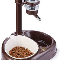 fatdaa Standing Pet Feeder Water Dispenser - 2 in 1 Pet Feeding Station, Automatic Waterer Bottle Dispenser for Dogs and Cats, with Non-Slip Base, Detachable Feeding Bowl, Indoor and Outdoor… - BESTMASCOTA.COM
