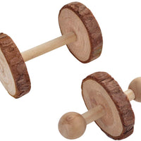 Wobe - Juego de 8 juguetes de chinchilla para ratas, conejos, conejos, gerbil y molar, de madera natural, pino de pino, para hacer ejercicios, pelotas de mascotas pequeñas - BESTMASCOTA.COM
