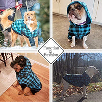 PAWZ grande perro tartán camisa Escudo Sudadera con Capucha Mascota Invierno Ropa suave y cálida - BESTMASCOTA.COM