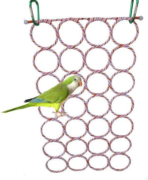 Old Tjikko Columpio de pájaros, jaula de loro, juguete colgante con espejo para canarios, cacatúas, cacatúas, cacatúas, cacatúas, cacatúas, loros africanos - BESTMASCOTA.COM