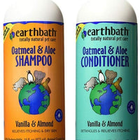 Earthbath - Paquete de aseo de vainilla y almendras para perros y gatos, (1) cada uno: champú y acondicionador de avena y aloe, 16 onzas - BESTMASCOTA.COM