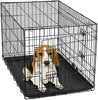 Jaula de metal plegable de doble puerta para perros, jaula de alambre con separador y bandeja para entrenamiento de mascotas, modelo de 2019 recién diseñado - BESTMASCOTA.COM