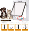 CEESC Puerta grande para gato (Tamaño exterior 11" x 9.8"), puerta de 4 vías con cerradura para ventanas y puerta de cristal corredera, puerta de solapa para gatos y perros con circunferencia < 24.8" - BESTMASCOTA.COM