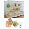 Tfwadmx Rabbit Hay Feeder, Grass Play Hay Ball Chew Toy 2 in 1 Stainless Steel Food and Grass Frame Bowls, Small Animals Hay Manger Dispenser for Hamsters Gerbils Rat Chinchillas Guinea Pigs - BESTMASCOTA.COM