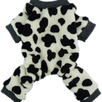 Mono adorable para perro Fitwarm®; pijama enterizo de terciopelo cómodo con diseño de vaca para el invierno para perro - BESTMASCOTA.COM