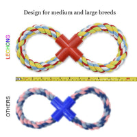 LECHONG Juguete de cuerda para perros para masticadores agresivos, 8 formas duraderas, juguetes de entrenamiento para perros grandes, juguete de juguete para masticar y jugar - BESTMASCOTA.COM