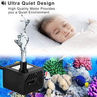 PULACO - Bomba de agua sumergible para acuario, estanque, fuente, hidropónica, función de agua, 3 W, 50 GPH - BESTMASCOTA.COM