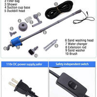 Upettools - Limpiador de grava para acuario, eléctrico, automático, extraíble, cambio de agua, filtro de arena y algas, 110 V/28 W - BESTMASCOTA.COM