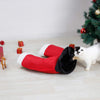 Túnel plegable para gatos de LAPOND, 3 vías, juguete para gatos, túnel de Navidad, pantalones de Papá Noel, tubo para gatos, gran juguete para gatos y conejos - BESTMASCOTA.COM