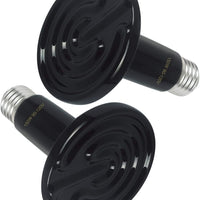 Aomryom 150W 2 Pack de Emisor de calor de cerámica infrarroja Reptile lámpara de calor – No se emite luz sin daño lámpara de calentador para Lizard Snake Coop Pollo Tortuga Acuario Pet Brooder – Fuente de calor 24 horas – Negro - BESTMASCOTA.COM