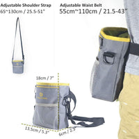 DoggyDobby - Bolsa de entrenamiento para perros con dispensador de bolsa de caca (3 maneras de usar), cinturón ajustable y correa para el hombro - BESTMASCOTA.COM