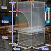 Mrli Pet - Comedero automático integrado para pájaros sin ensuciar, con jaula de perca, accesorios para Budgerigar, Canario, Cockatiel, Finch, Parakeet, Seed Food Container - BESTMASCOTA.COM