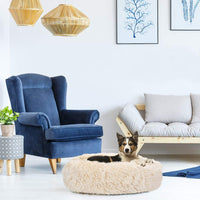 AutoWT - Cama para perro, cama de donut para perro, cama para gato, nido de peluche suave, cojín para gato con esponja, parte inferior antideslizante para mascotas pequeñas y medianas, para dormir en el interior, lavable a máquina - BESTMASCOTA.COM