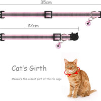 Petyoung - Paquete de 12 collares reflectantes para gatos, hebilla de liberación rápida con campana, collar ajustable para gato, 7.5 – 12.6 in - BESTMASCOTA.COM