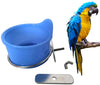 POPETPOP tazas de alimentación para pájaros para jaula, comida para mascotas y vaso de agua para pájaros con soporte de abrazadera para periquitos, loros, guacamayos, cacatúas, cacatúas, pájaros, pinzones, jaula de animales pequeños, 2 unidades - BESTMASCOTA.COM